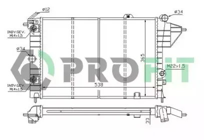 PR 5076A4 PROFIT Радиатор, охлаждение двигателя